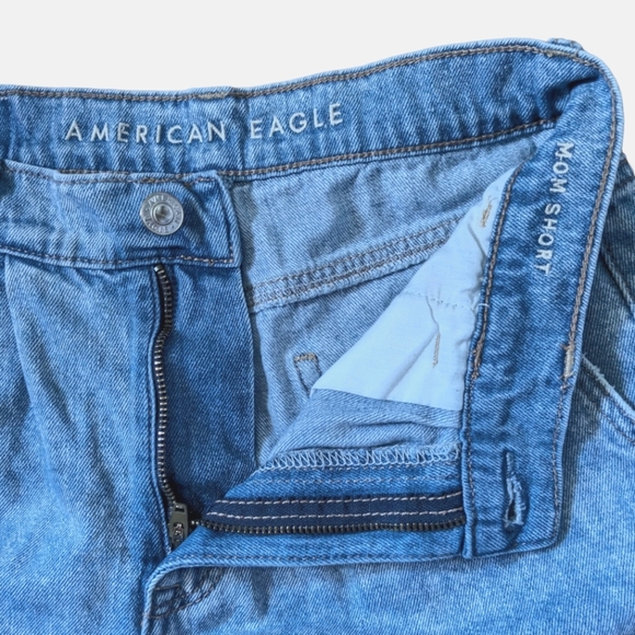 American Eagle| Set of 2 Women Mom Denim Shorts Jeans Jorts Blue-Gray |Size: 0 - Picture 12 of 16